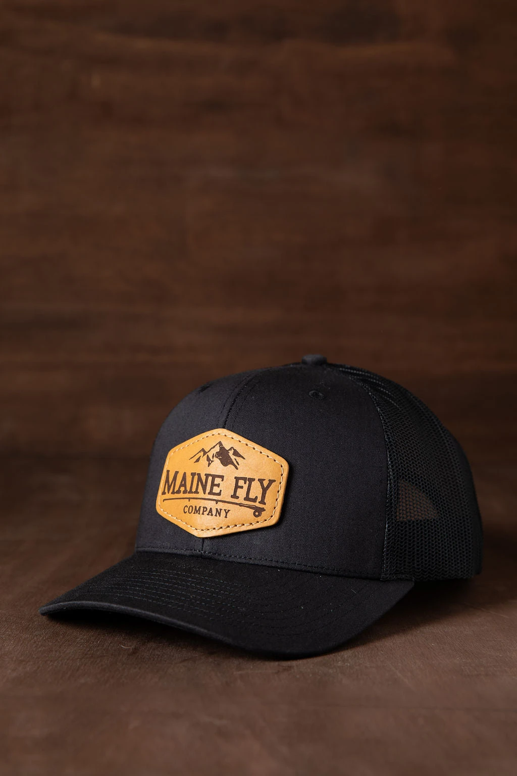 Maine Fly Co Leather Patch Hat 4 Maine Fly Co Leather Patch Hat - Image 2