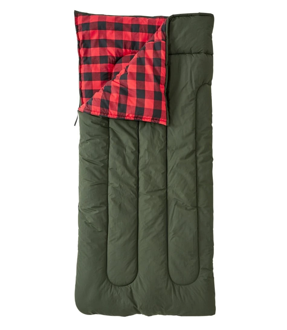 L.L.Bean Flannel Lined Camp Sleeping Bag 40F Regular 3 L.L.Bean Flannel Lined Camp Sleeping Bag 40F Regular