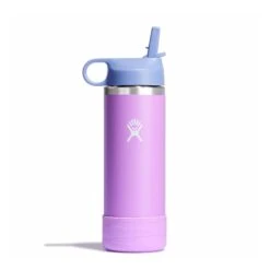 Hydro Flask 18 Oz Kids Wide Mouth W/ Straw Lid & Boot 12 Hydro Flask 18 Oz Kids Wide Mouth W/ Straw Lid & Boot -Outdoor Equipment w18cswbb513 anemone staighton